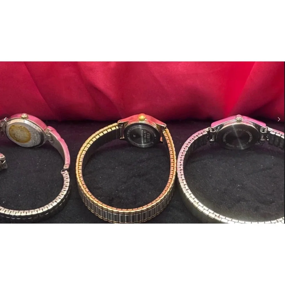 Vintage Ladies Watch Lot Timex Vanity Fair Accura Quartz Untested 3pc Bundle